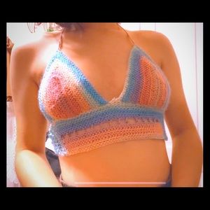 Handmade Crochet Pride Crop Top